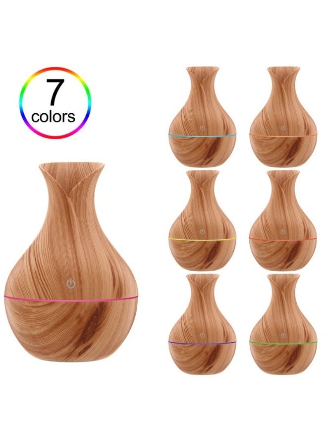 Aroma Humidifier with Color-Changing LED, Wood Grain Finish - Image 3